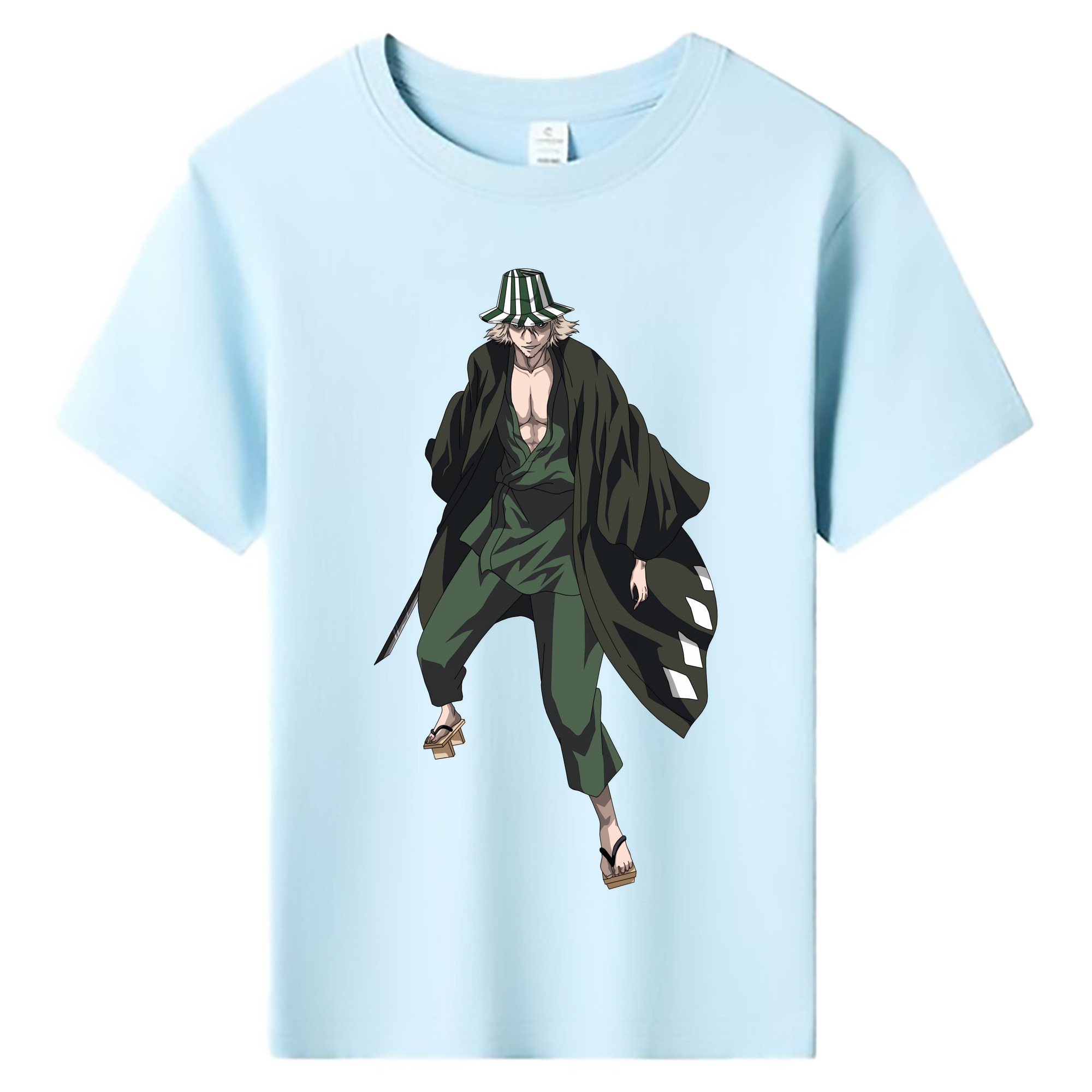 （画像用） "ブリーチ 浦原 喜助（うらはら きすけ） BLEACH Urahara Kisuke " 綿100％キッズTシャツ（フロントプリント）